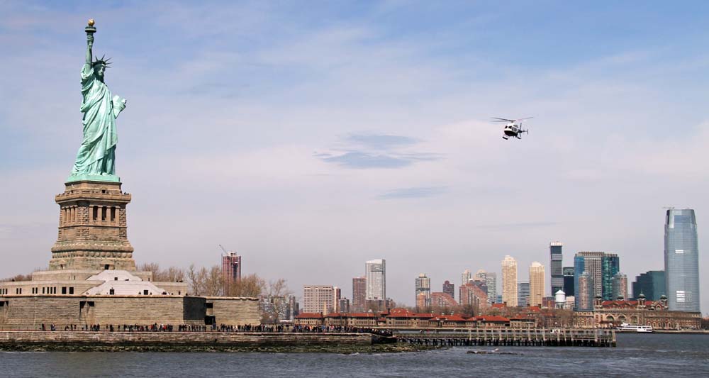 Statue of liberty & Manhattan