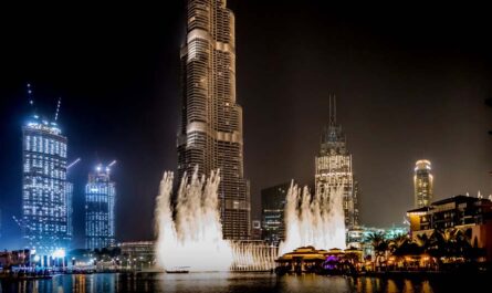 Light-musical fountain in Dubai